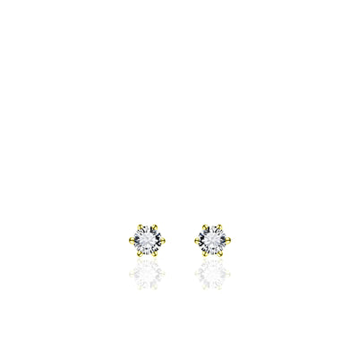 Gisser Sterling Silver Earrings - 3mm Zirconia Stud