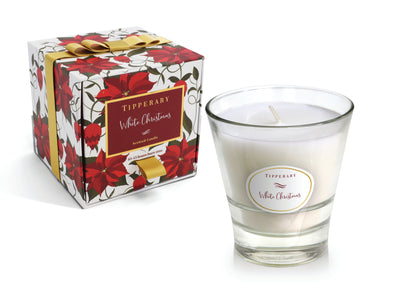 Tipperary Crystal Christmas - Poinsettia Glass Tumbler Candle Collection