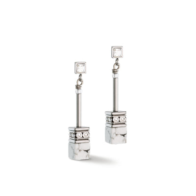 Coeur De Lion - GeoCUBE® Iconic Nature Chain - Silver Earrings