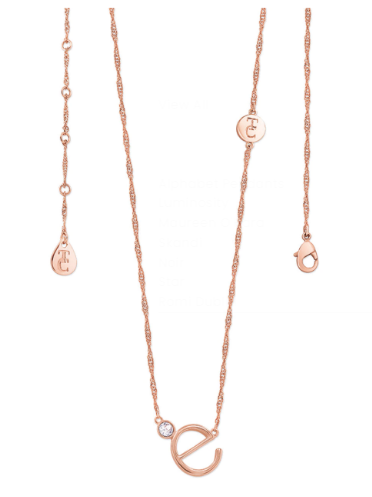 Tipperary Crystal Pendant - Initials A-Z - Rose Gold Plated