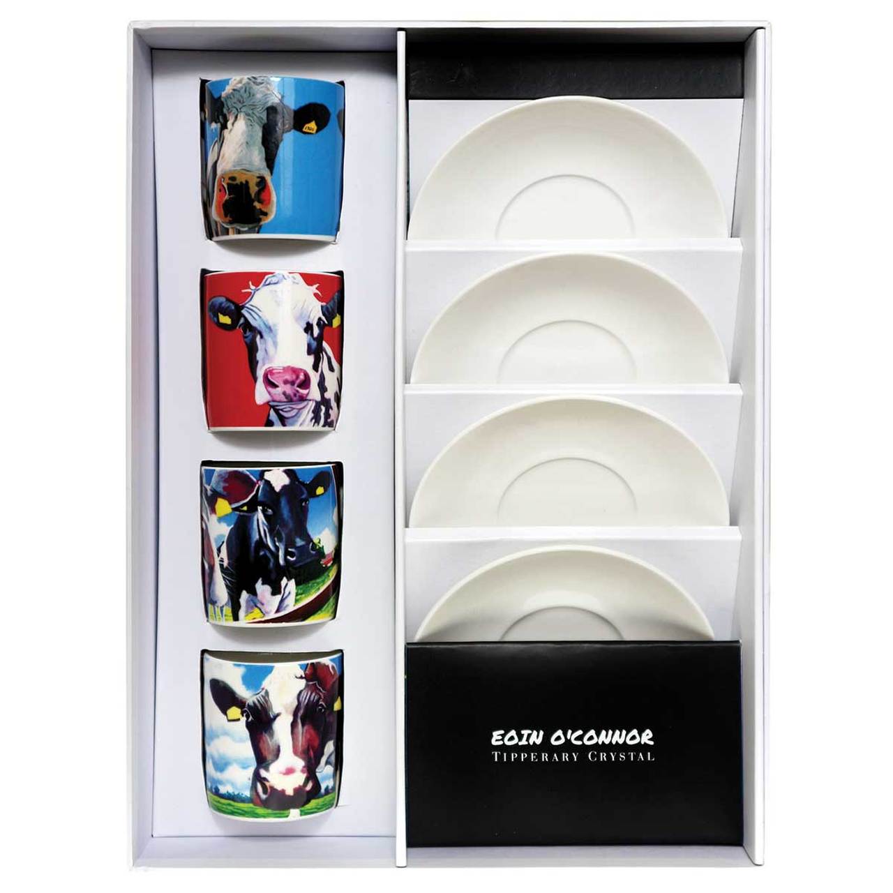 Eoin O Connor Cow Espresso Cup - Set Of 4