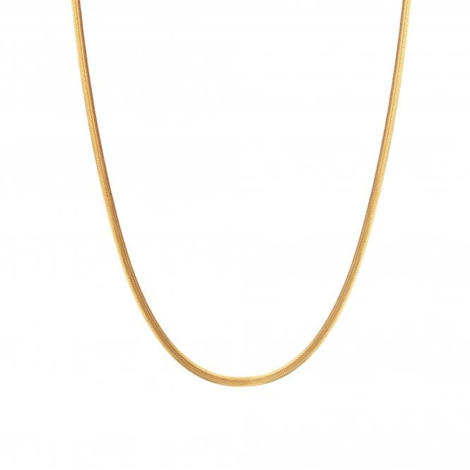 Hot Diamonds by Jac Jossa -18ct Gold Plated Sterling Silver Embrace Oval Snake Chain