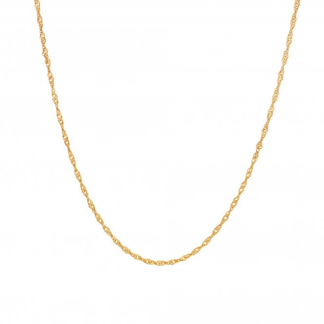 Hot Diamonds by Jac Jossa - 18ct Gold Plated Sterling Silver Embrace Singapore Chain