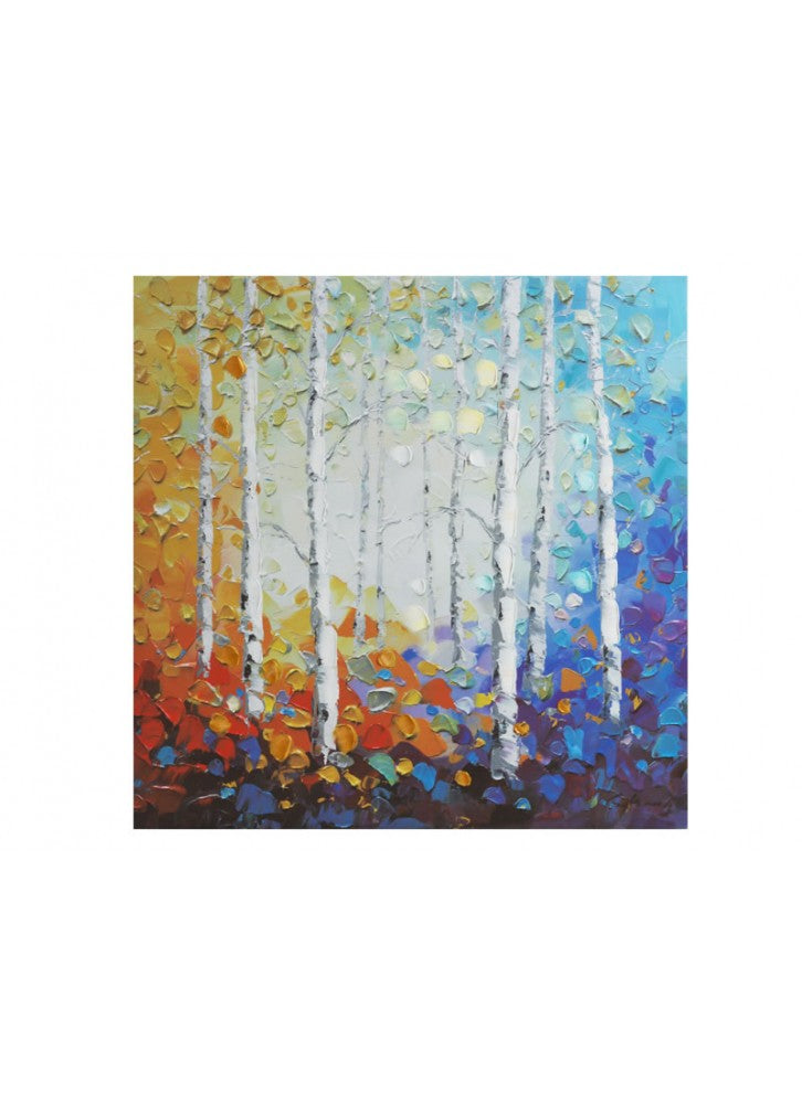 The Grange Collection Canvas - Multicolour Trees