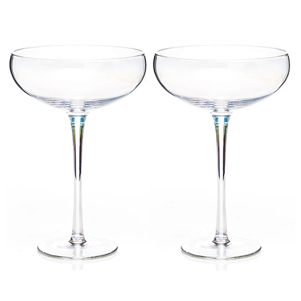Newgrange Living Unicorn Lustre Martini Glass - Set of 2