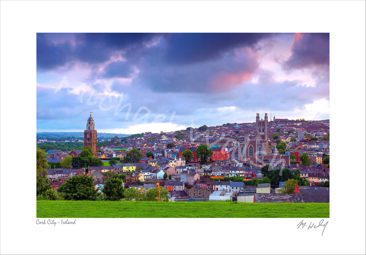 CORK CITY by Day - Michael Walsh Framed Print C-767