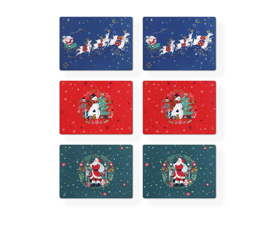 Tipperary Crystal Christmas Placemat/Coaster - Set of 6