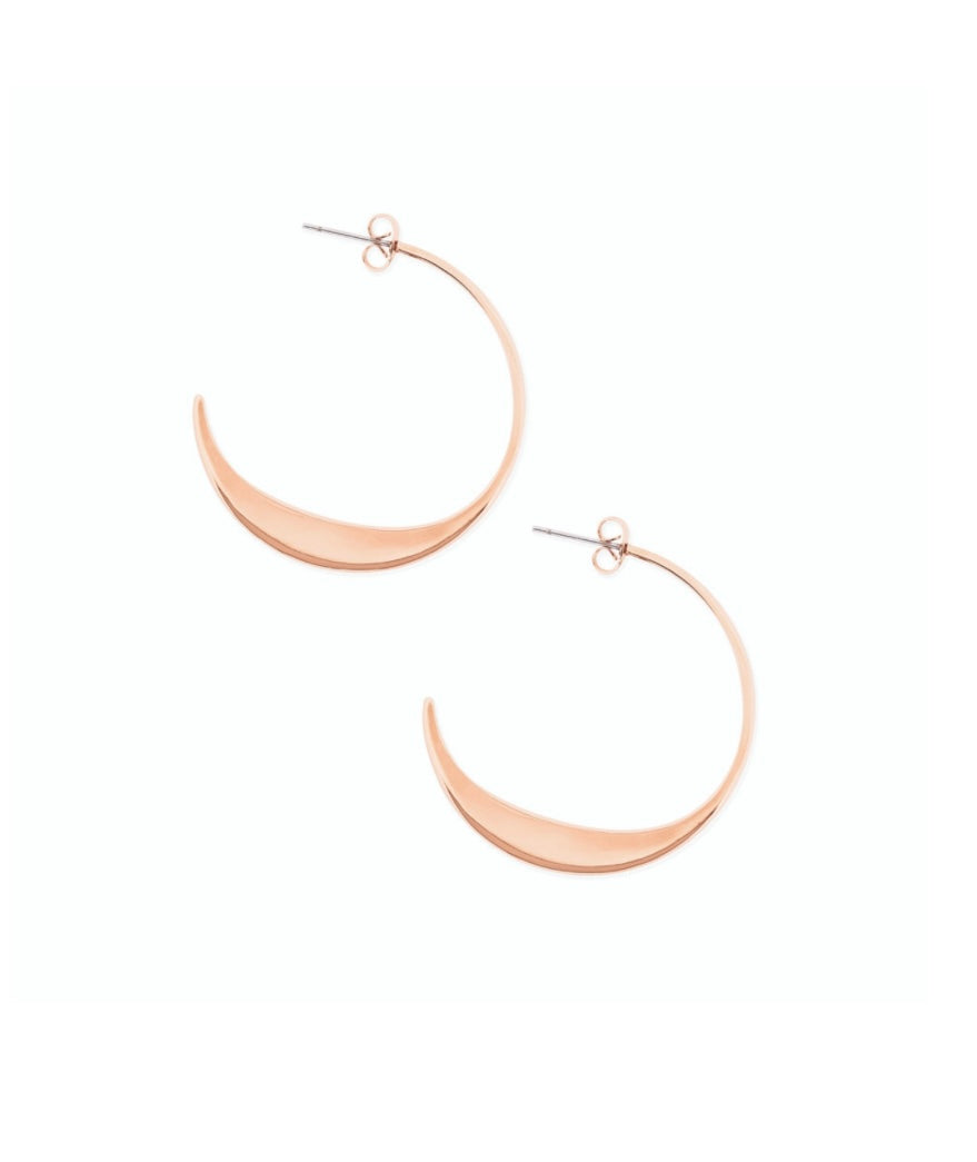 Tipperary Crystal Earrings - Skandi Collection - Small Demi Hoop - Rose Gold