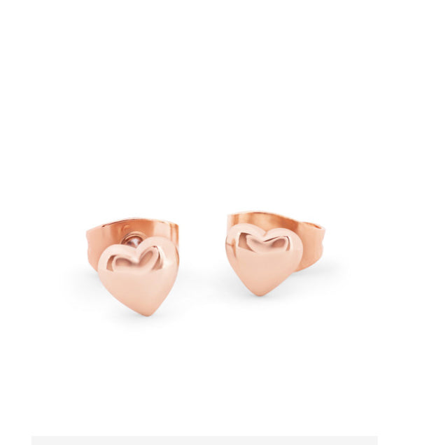 Tipperary Crystal Earrings - Heart Collection - Stud Heart