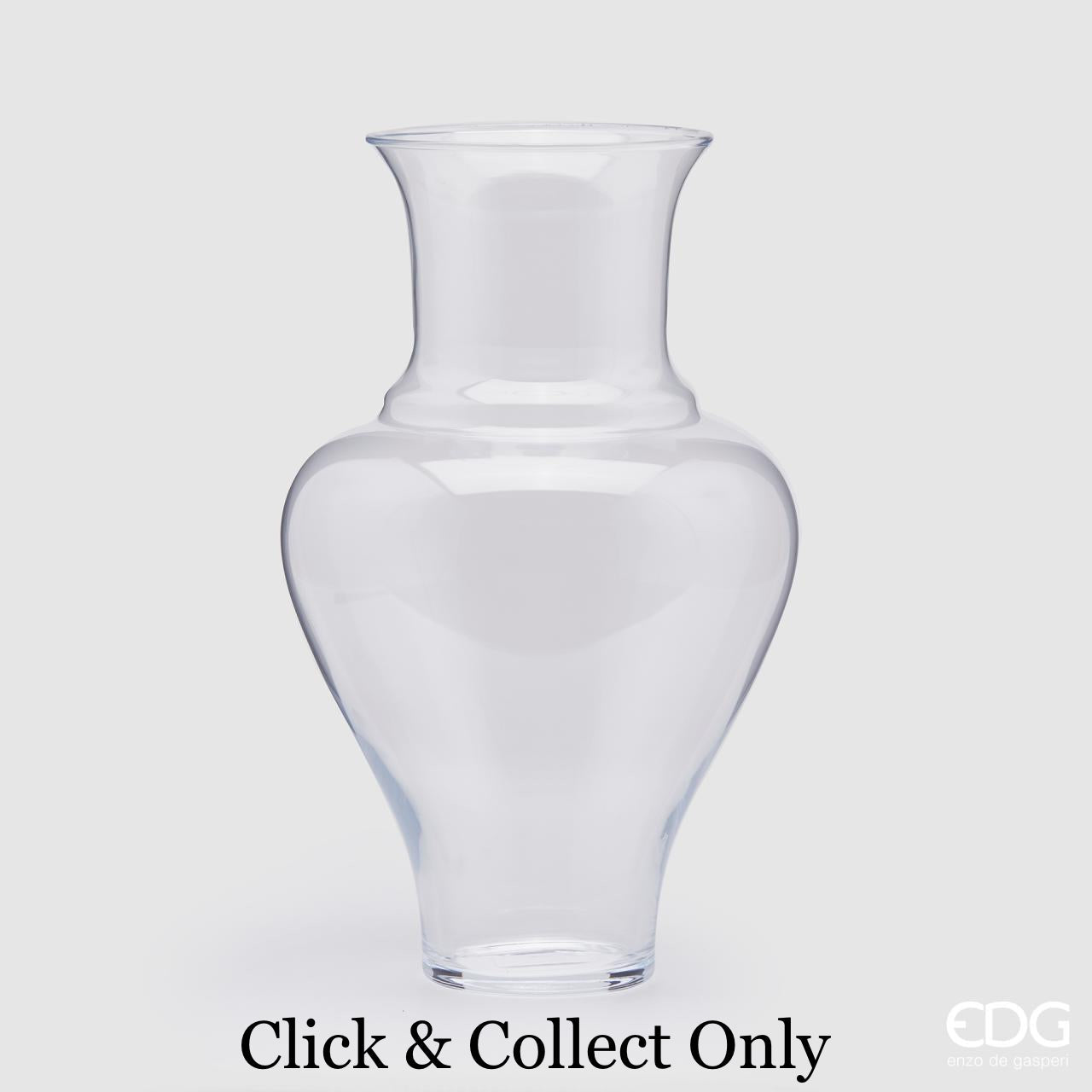 Clear Hourglass Glass Vase - 40cm **CLICK & COLLECT ONLY**