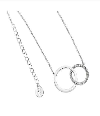 Tipperary Crystal Pendant - Sterling Silver Collection - Interlocking Circles
