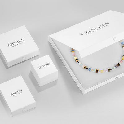Coeur De Lion GeoCUBE® Onyx & Amethyst Silver Bracelet