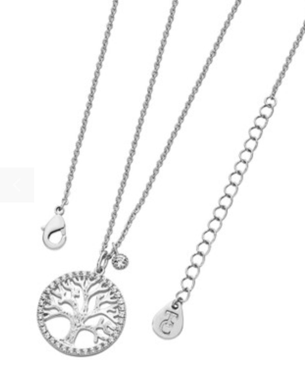 Tipperary Crystal Pendant - Sterling Silver Collection - CZ Surround Tree of Life Pendant