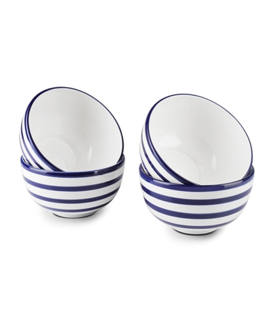 Newbridge Silverware Blue Stripe Bowl - Set of 4