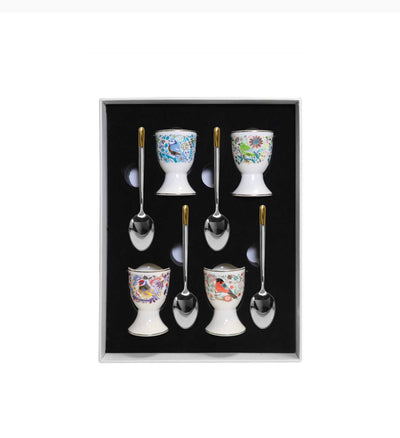 Tipperary Crystal Birdy Egg Cup & Spoon - Set of 4