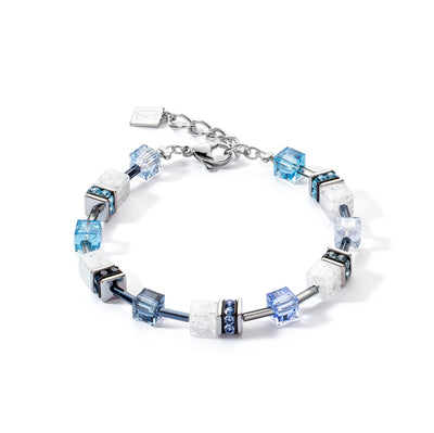 Coeur De Lion GeoCUBE® Iconic Nature Blue & White Bracelet