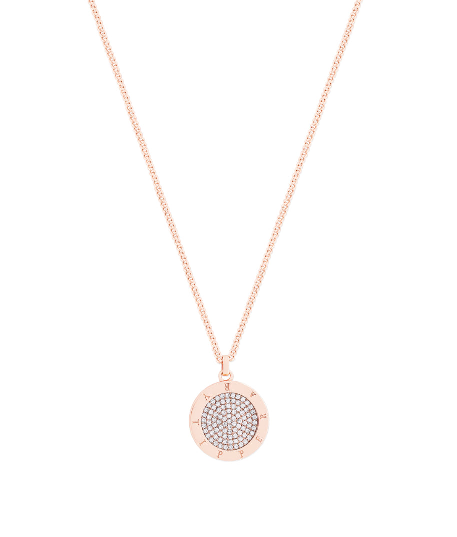 Tipperary Crystal Pendant - Pavé Circle Collection - Circle Pave - Rose Gold Plated