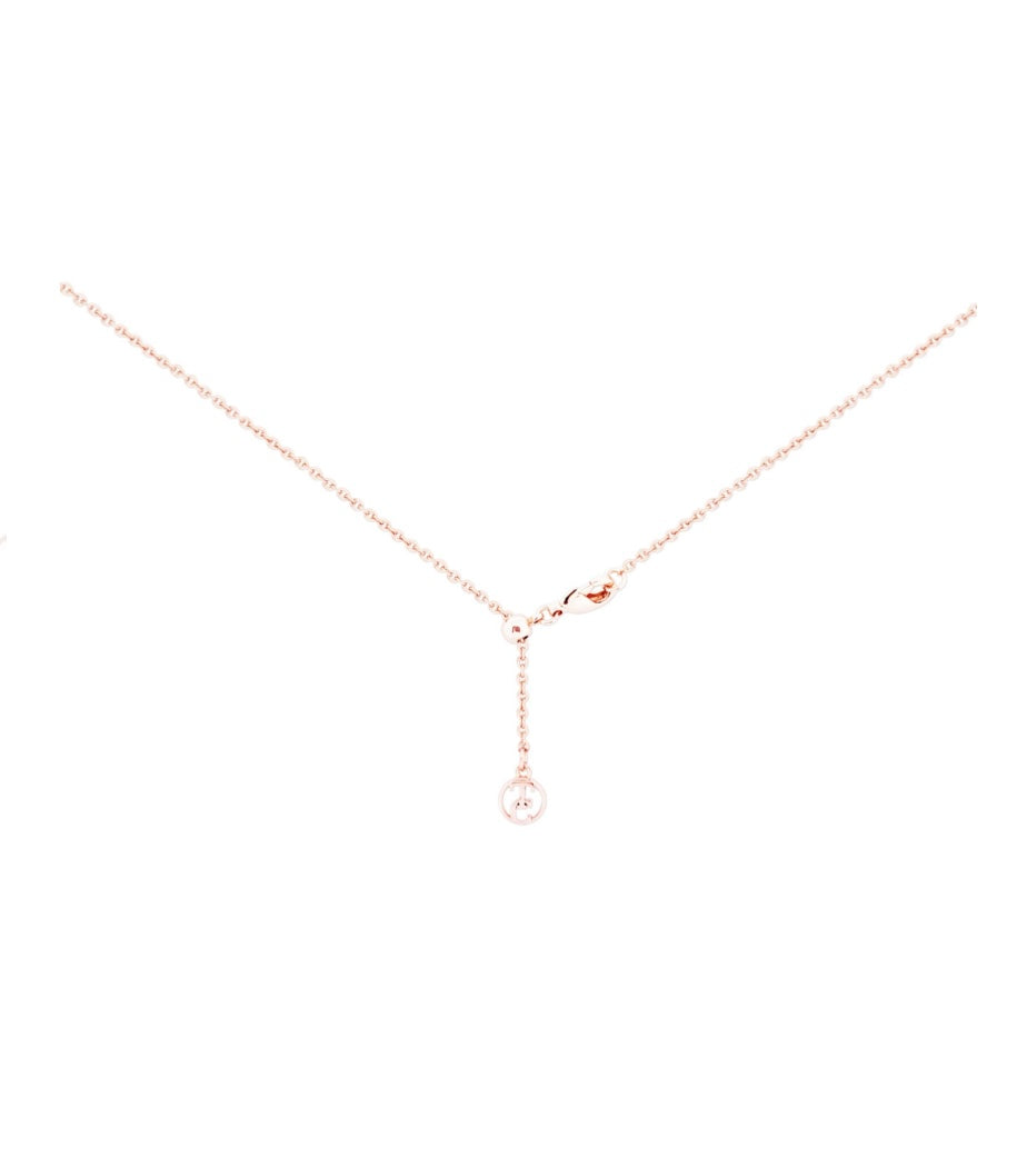 Tipperary Crystal Pendant - Bees White Enamel - Rose Gold Plated