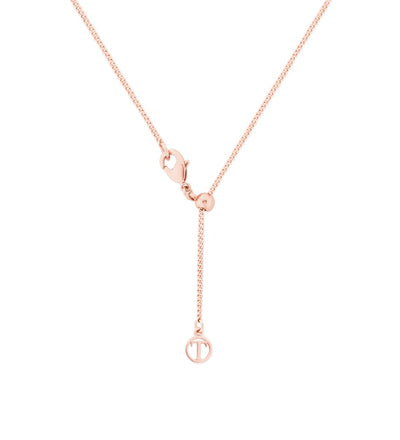 Tipperary Crystal Pendant - Pavé Circle Collection - Half Pavé Disc - Rose Gold Plated