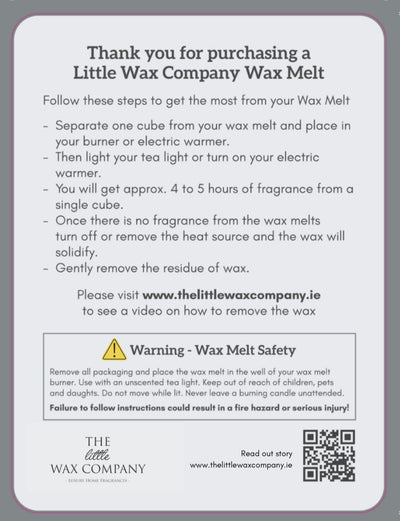 The Little Wax Company Wax Melt - Inspired by 'Black Opium'