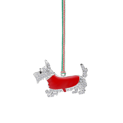 Newbridge Silverware Christmas Collection 2023 Hanging Decoration - Scottie Dog