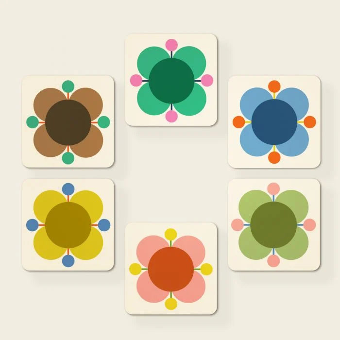 Orla Kiely Atomic Flower Placemat/Coaster - Set of 6