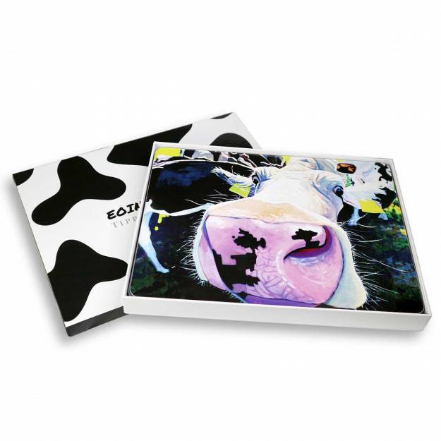 Eoin O Connor Cow Placemat/Coaster - Set of 6