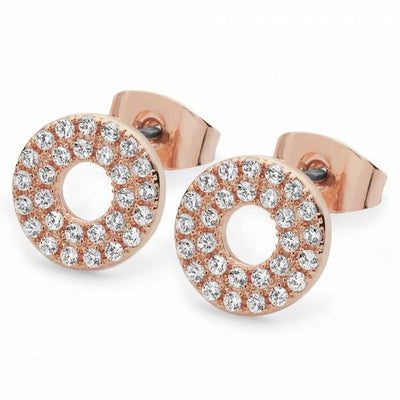 Tipperary Crystal Earring - Moon Collection - Moon Pavé - Rose Gold Plated