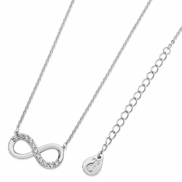 Tipperary Crystal Pendant - Infinity Collection - Infinity with Part Stone Setting