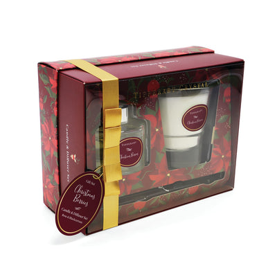 Tipperary Crystal Christmas - Poinsettia Candle & Diffuser Set Collection