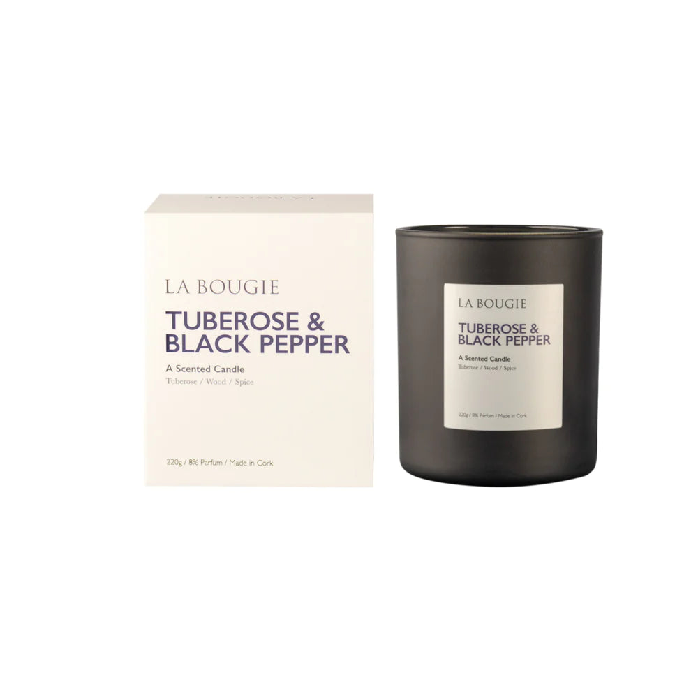 La Bougie Luxury Candle - Tuberrose & Black Pepper